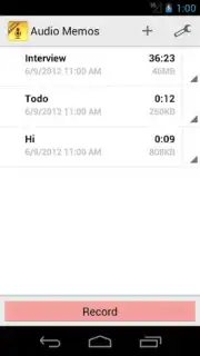 Audio Memos captura 4