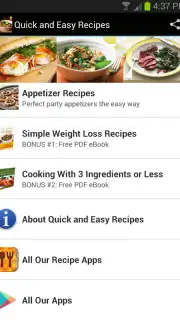 Quick and Easy Recipes captura 3
