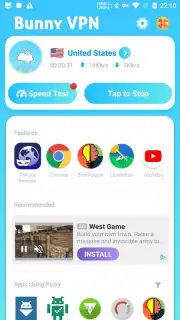 Bunny VPN Proxy captura 1