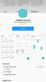 Samsung Calendar captura 1