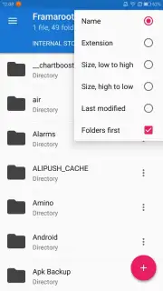 Framaroot File Manager captura 2