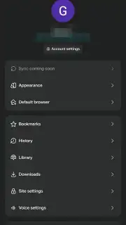 Comet Browser captura 7