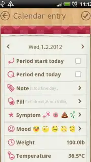 Period Calendar captura 2