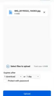 Firefox Send captura 1
