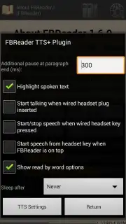FBReader TTS+ Plugin captura 2
