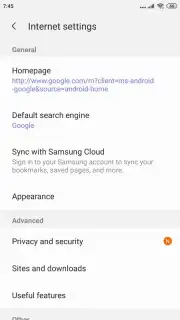 Samsung Internet Browser captura 7