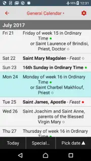 Catholic Calendar from Universalis captura 6