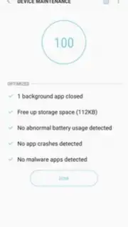 Samsung Device Maintenance captura 2