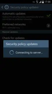 Samsung Security Policy Update captura 3